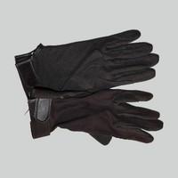 Equestrian horse riding gloves flocked fabric