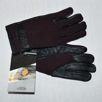 Like A Glove neoprene leather brown horse riding gloves size L