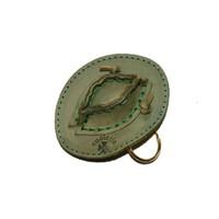 Country key ring cowboy hat green up